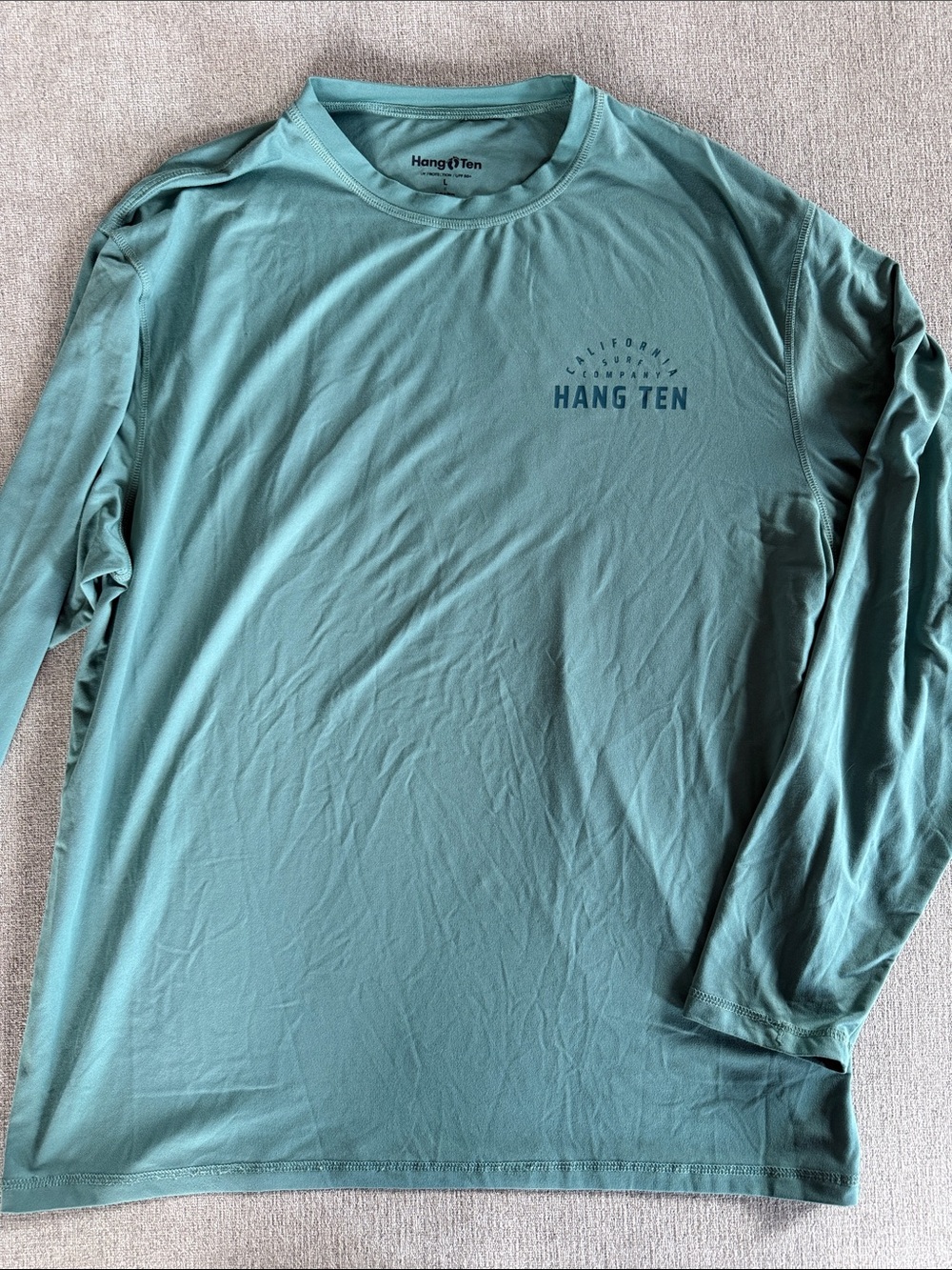 Hang Ten Men's Long-Sleeve Crew Tee - Teal